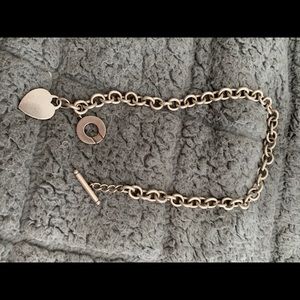 Sterling silver Tiffany Heart Tag choker necklace.